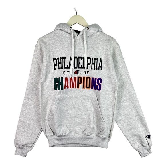 New Champion Men US XXL Grey Hoodie Long Sleeve Sport Casual Pullover Sweater  - Picture 1 of 8